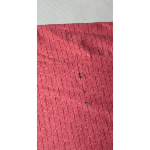 NIKE GOLF Polo Mens XXL Orange Striped Dri-Fit UV Short Sleeve Activewear - Picture 3 of 6